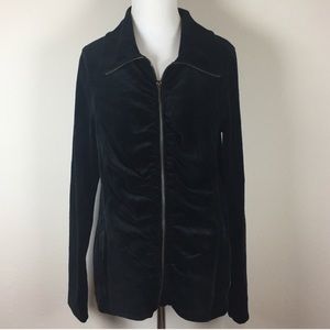 Calvin Klein Performance black velvet jacket large